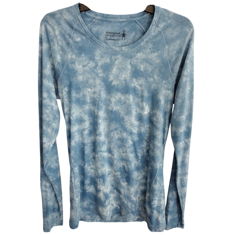 SmartWool Blue Tie-Dye Merino 150 Long Sleeve Baselayer Shirt Women's Medium